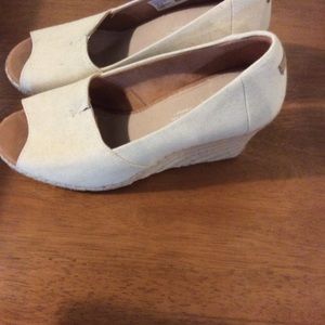 Toms Wedge Espadrilles Size 10